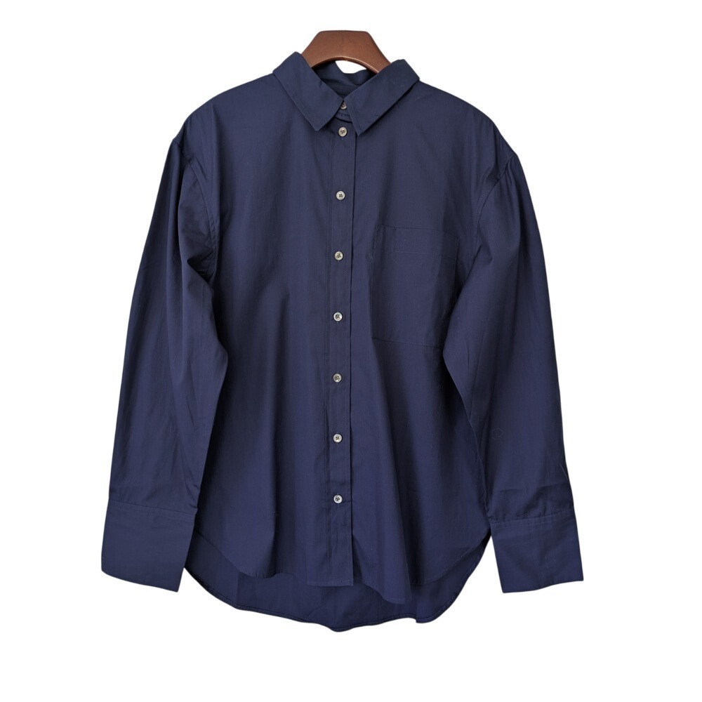 Madewell Relaxed Button-Up Shirt Size 6 Dark Cobalt‎ NWT